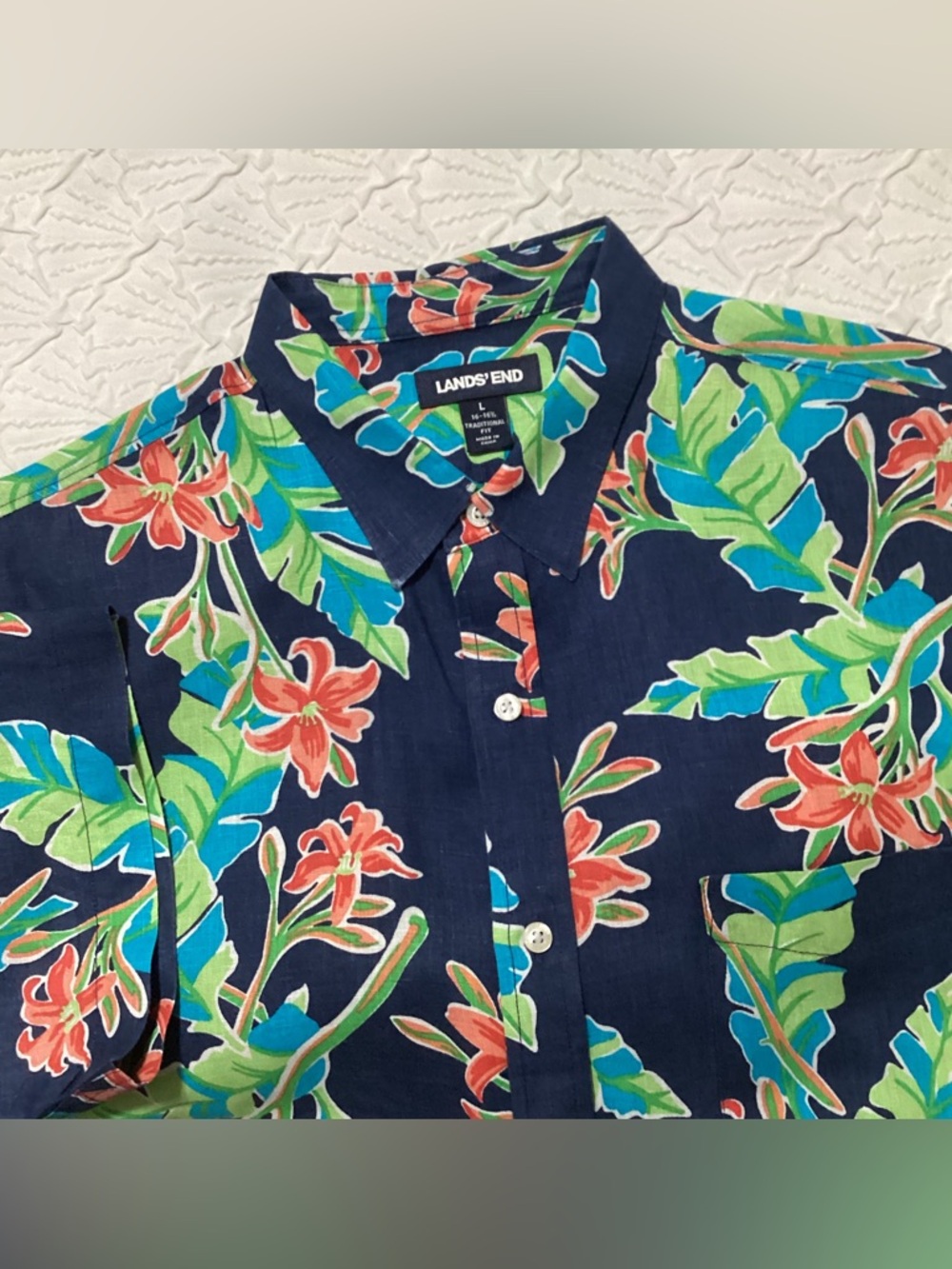 Lands’End Traditional Fit Linen Shirt